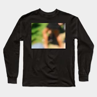 Blur background image people walking Long Sleeve T-Shirt